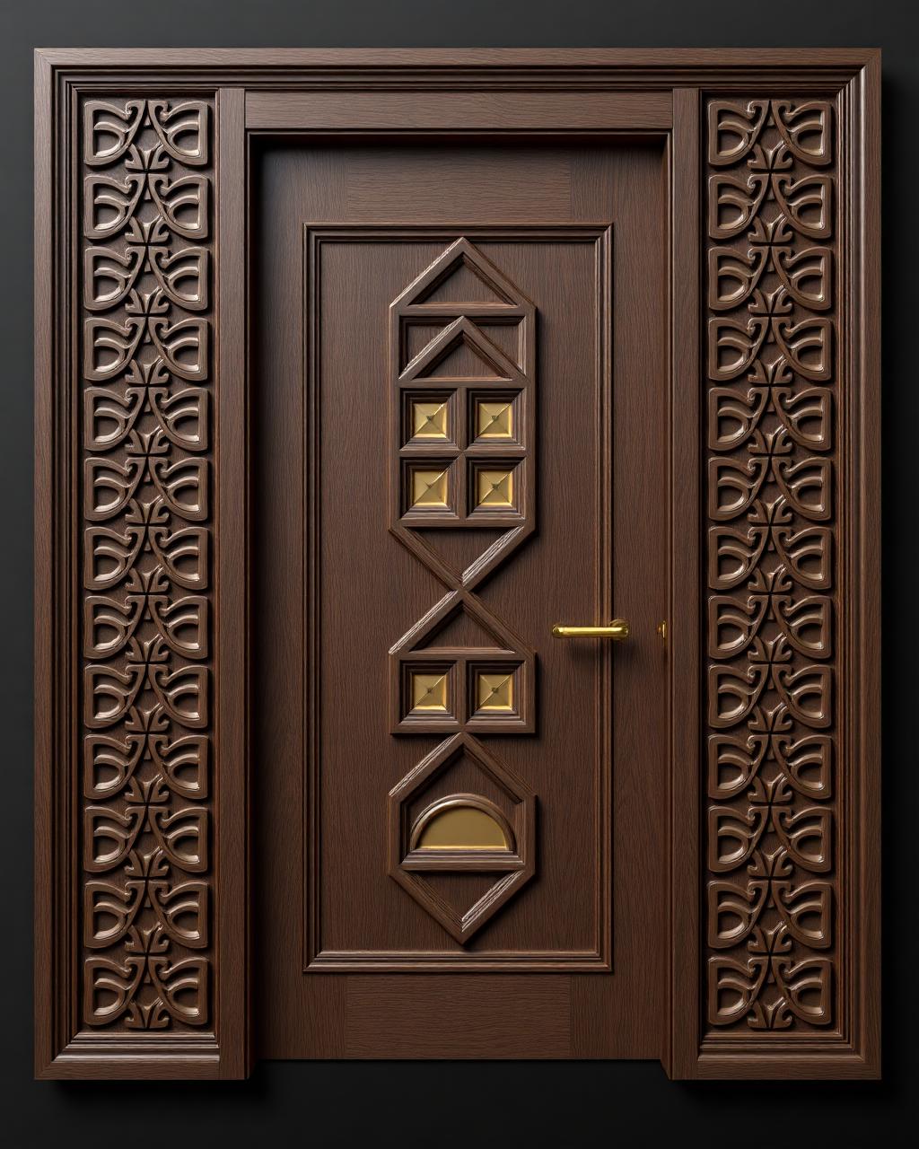 3D wooden door design